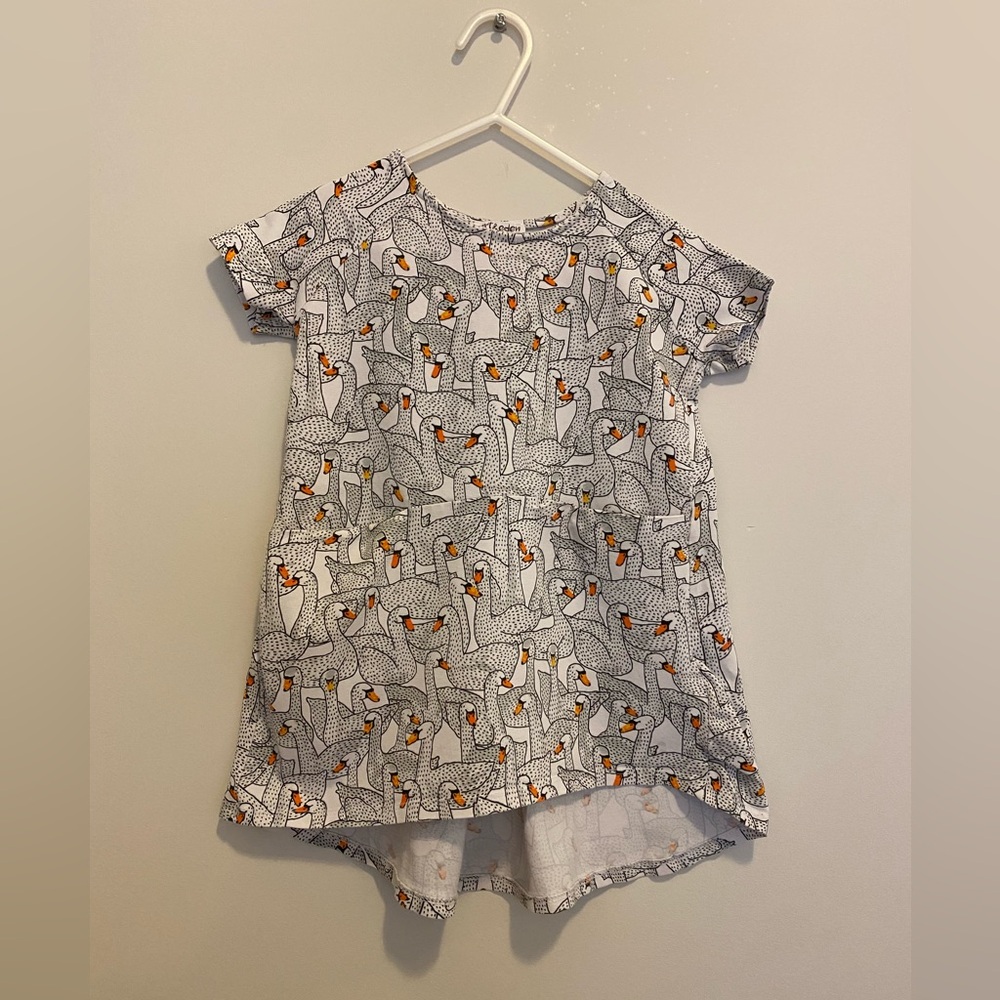 Art & Eden Kids' White Goose Print Dress size 2T